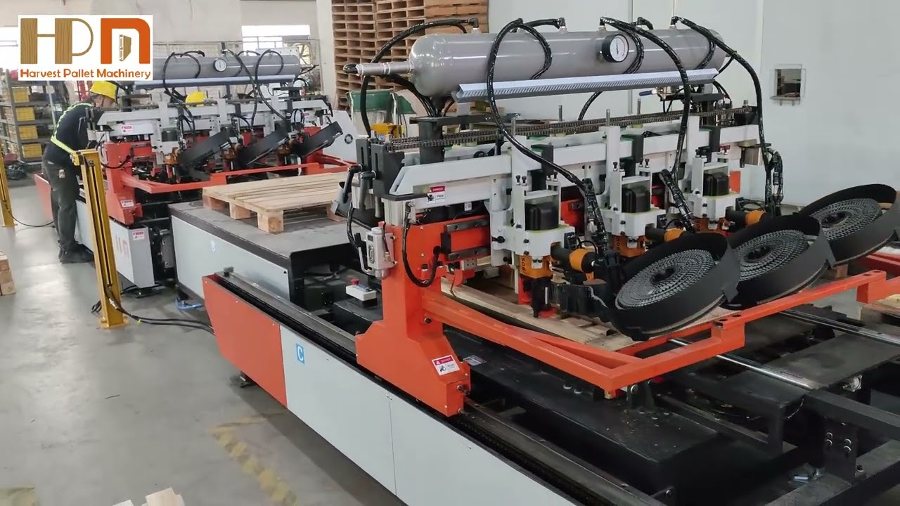 KBJ302-Automatic EPAL Block Pallet Nailing Line