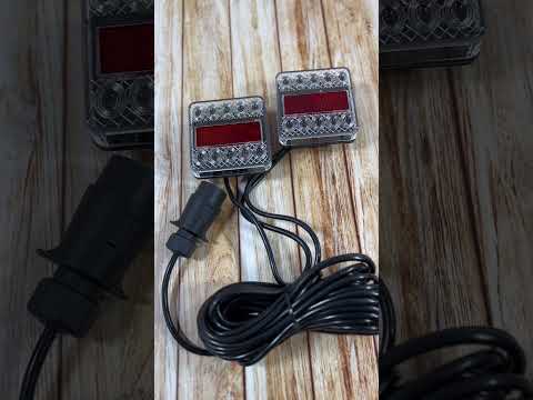 Ліхтар LED для причепа на магнітах з проводкою 7метрів (4014A) WHITE/RED, видео 1