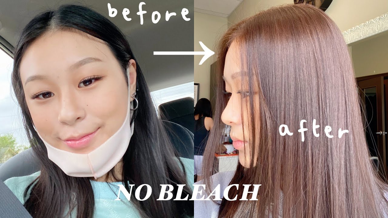 quarantings: dyeing my virgin black hair ➜ light brown | NO BLEACH - YouTube