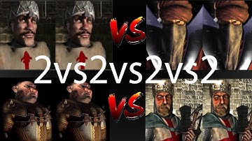 2 SHERIFFS VS 2 WAZIRS VS 2 PIGS VS 2 LIONHEARTS | Stronghold Crusader Ai Battle