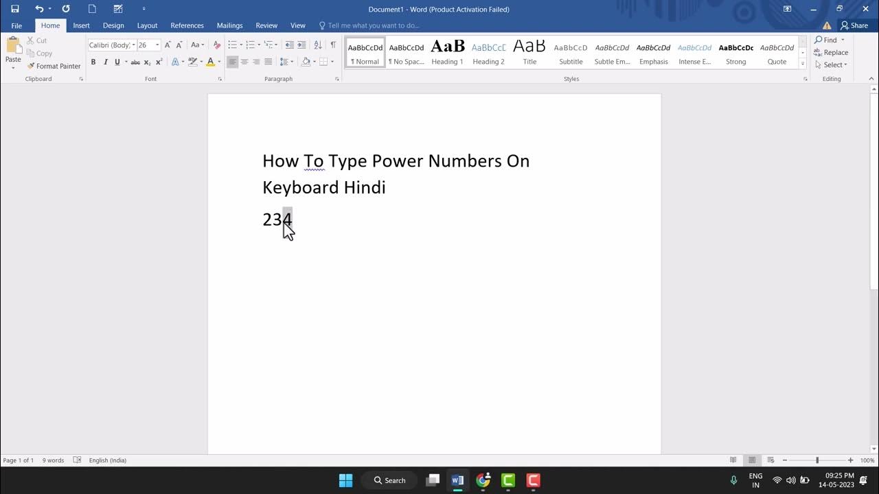 How to type power numbers on keyboard hindi youtube