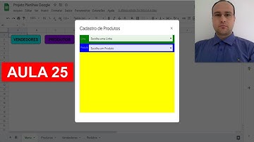 Inserir Lista Suspensa no Formulário HTML de Cadastro de Produtos - Planilhas Google - Aula 25