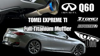 @drivermod1 --- Infiniti Q60 VR30DDTT TOMEI Expreme-Ti Full Titanium Muffler #Infiniti #Q60 #VR30