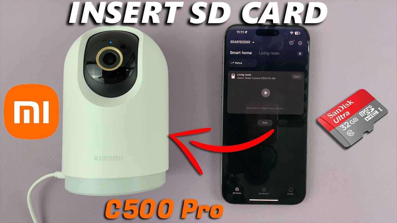 How To Insert SD Card In Xiaomi Smart Camera C500 Pro - YouTube