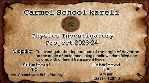 🔭🔭PHYSICS INVESTIGATORY PROJECT🔭🔭    _aniajv