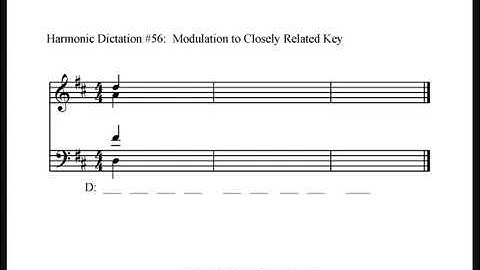 Harmonic Dictation #56 - Modulating to a Closely Related Key