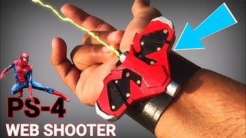 FUNCTIONAL Spider Man PS4 web shooter || How To Make Spiderman web shooter that shoots