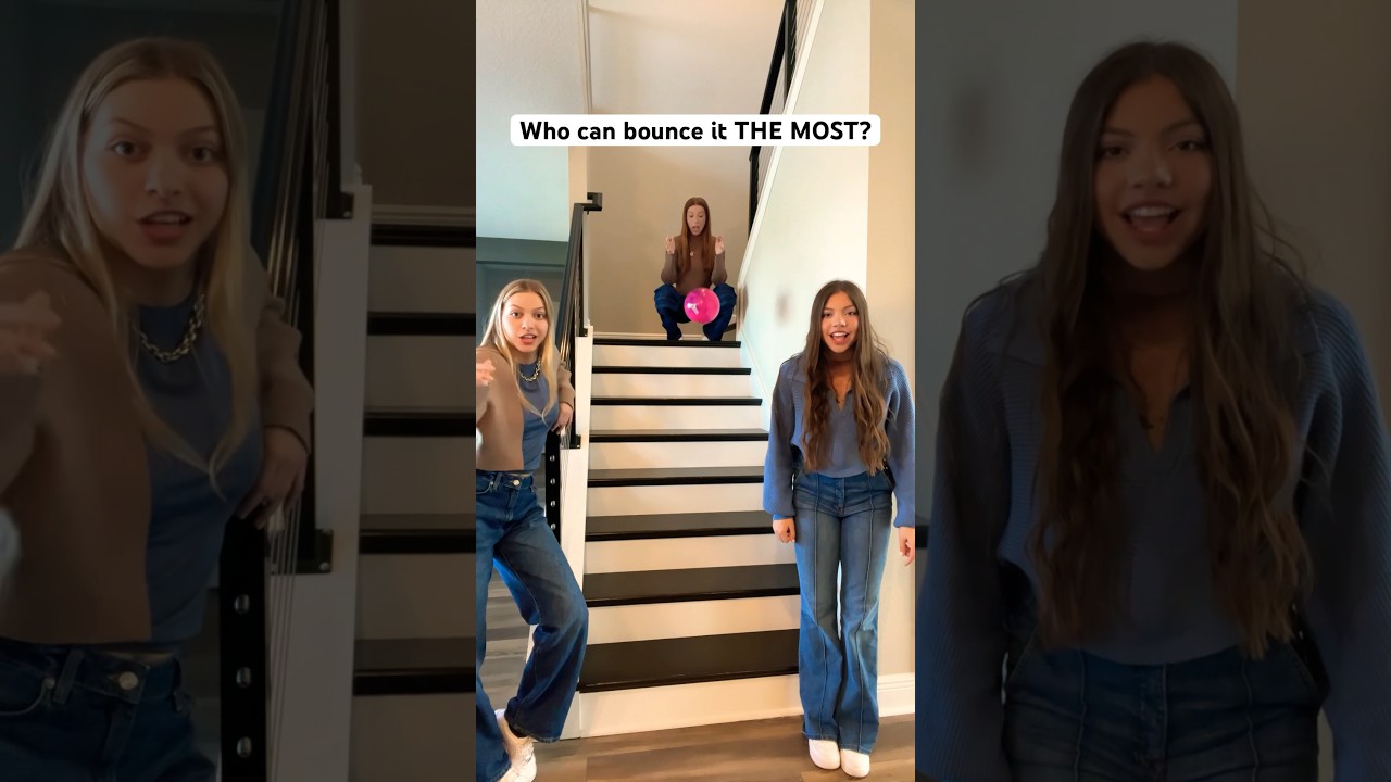 Stair BOUNCE Challenge! 👀😱😂 | Triple Charm #Shorts adlı videoyu YouTube'da izle Stair BOUNCE Challenge! 👀😱😂 | Triple Charm #Shorts adlı videoyu YouTube'da izle