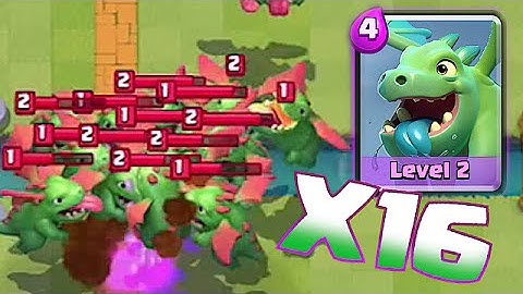 Clash Royale - X16 MASS BABY DRAGONS RAID!! (Troll attacks)