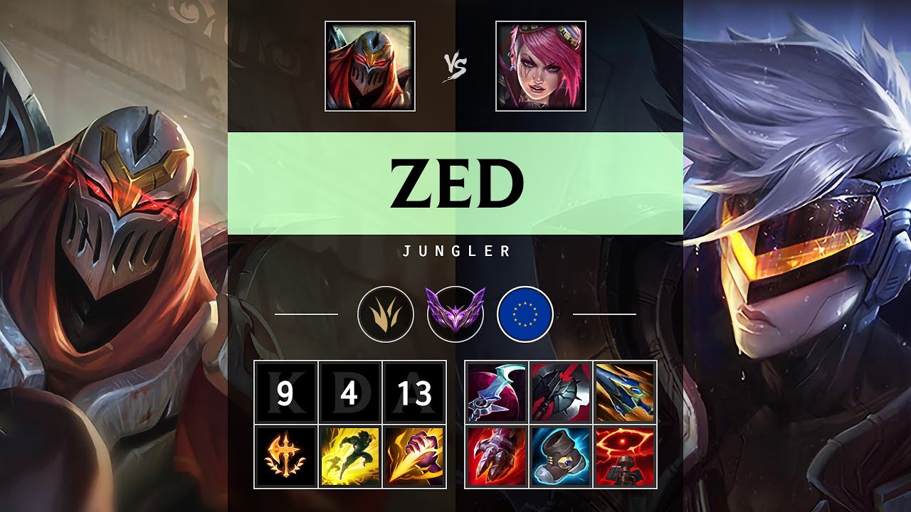 Zed Jungle vs Vi: Triple Kill, Godlike - EUW Master Patch 14.21