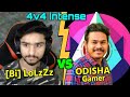 4v4 intense fight  bivs odisha gamer team   lolzzzyt vs odisha gamer  emulator 