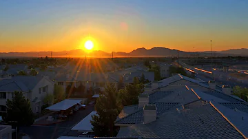Sunrise Time Lapse HD Video 1080p Footage Views of Rising Sun over a City with Houses and Traffic