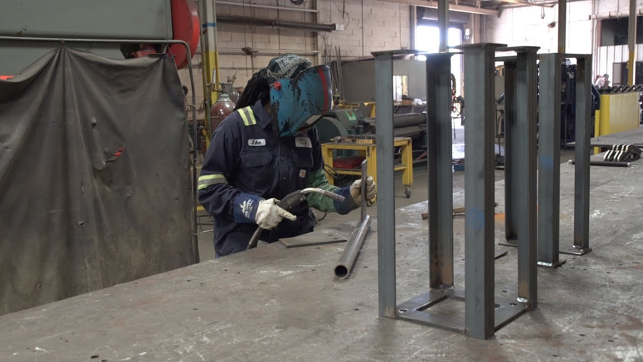 Welding student earns career credentials with dual enrollment - YouTube
