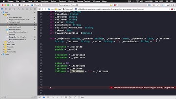 iOS and Swift 4 tutorial E-Commerce Platform part 8 User class