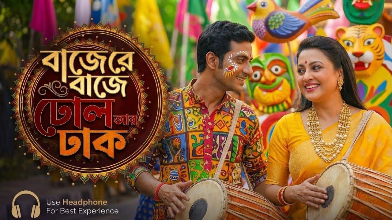 বাজে রে বাজে ঢোল আর ঢাক, এলো রে পহেলা বৈশাখ | Baje Re Baje Dhol Ar Dhak ...