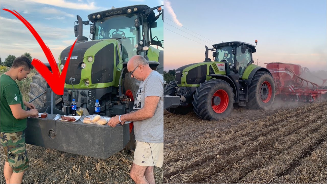 #378- Pasowy Siew Rzepaku 2020!  Czajkowski ST 600+ Claas Axion 950 **Grilowanie na obciążniku!**