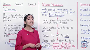 Class 7 - Science - Chapter 13 - Lecture 40 Types of Weathering - Allied Schools