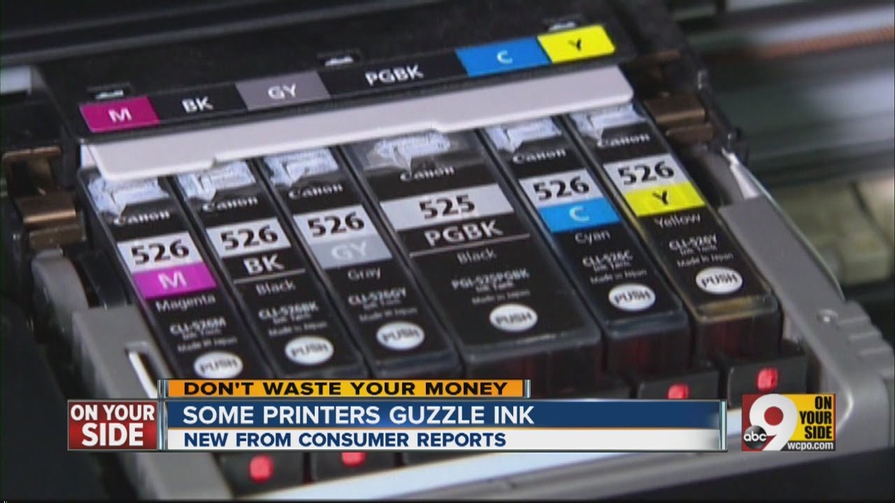 Consumer Reports Some printers guzzle ink YouTube