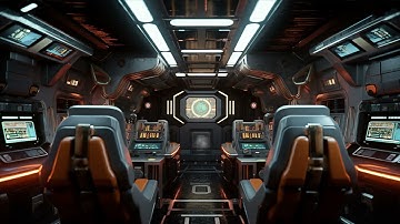 Radio Chatter From Spaceship Carrier Command Office. Sci-Fi Ambiance for Sleep, Study, Relaxation