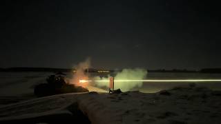 U.S. Soldiers Night Snow Covered Bradley LF At BPTA