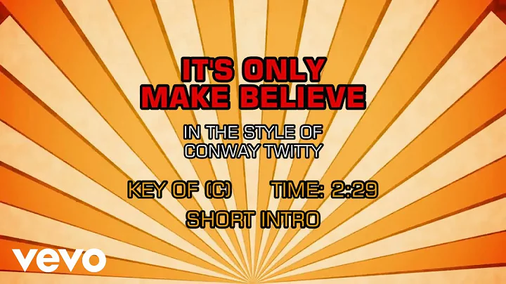 Conway Twitty - It's Only Make Believe (Karaoke)