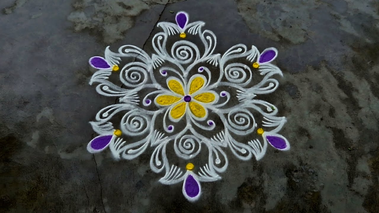 #Friday rangoli designs (5-3)/#Unique Rangoli/#Beautiful rangoli 