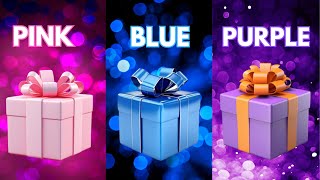 Choose Your Gift! 🎁 Pink, Blue or Purple 💗💙💜 How Lucky Are You? 😱#3giftbox #chooseyourgift