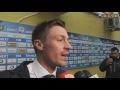 Alessandro Frara in mixed zone al termine di Frosinone Inter