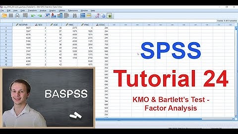 SPSS #24 - KMO & Bartlett