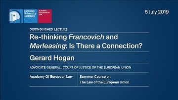 Academy of European Law: Distinguished Lecture by Gerard Hogan, Advocate General