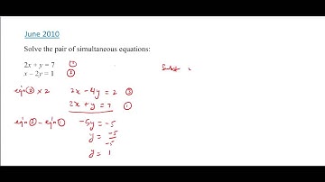 CSEC Maths - Solving Simultaneous Equations by Elimination
