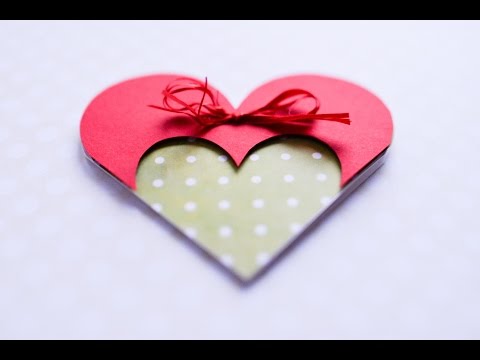 How to Make - Greeting Card Valentine's Day Heart - Step by Step DIY | Kartka Walentynki