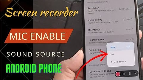 android smartphone screen recorder mic not working | microphone enabled in screen recording