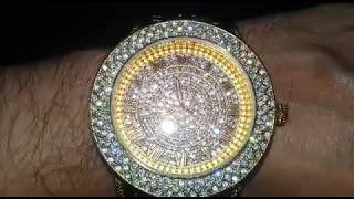 Venta reloj dorado super brillante diamantes artificiales hiphop modelo wa6011g mercadolibre arg