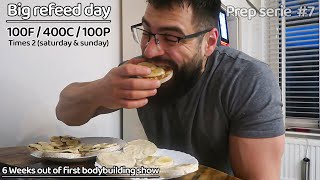 Prep series #7 - Refeed weekend, leg workout &amp; physique update 6 weeks out