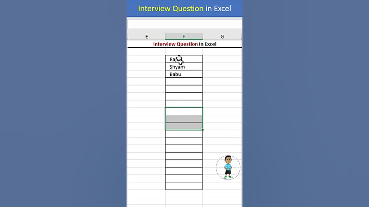 Excel Interview Question Tips and Tricks #excel #exceltips #exceltutorial #msexcel #microsoftexcel