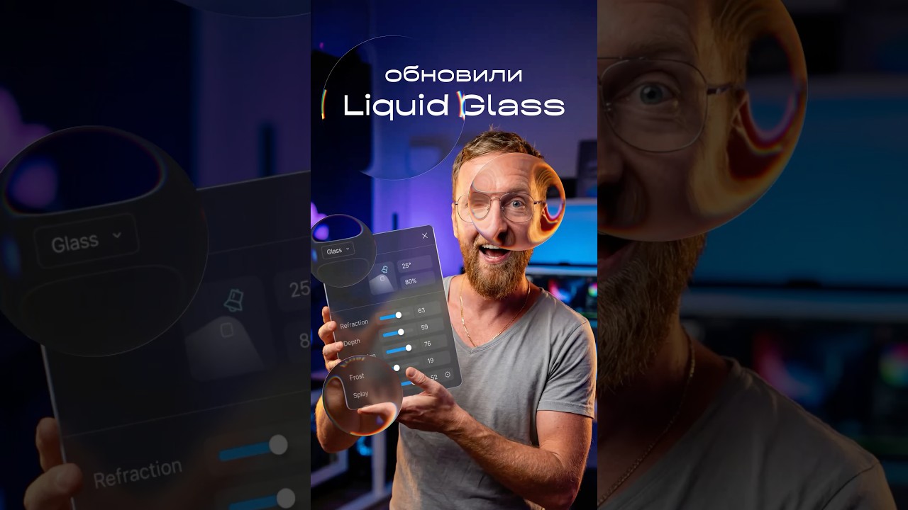 🎩 Figma проапгрейдила Liquid Glass! теперь можно применять к любым объектам, а не только к фреймам!