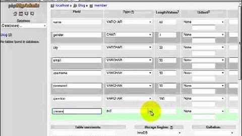 4  تصميم جدول قاعدة البيانات الخاص بالأعضاء داخل MySQL