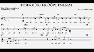 TEŞEKKÜRLER ÖĞRETMENİM--C--:Guitar,Flute,Violin,Keyboard,Melodica,Ukulele.