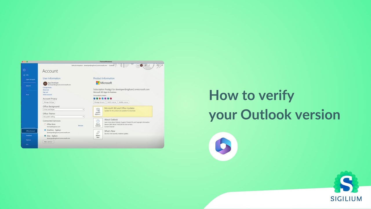 How to check my Outlook Version
