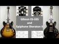 Gibson ES-335 and Epiphone Sheraton II