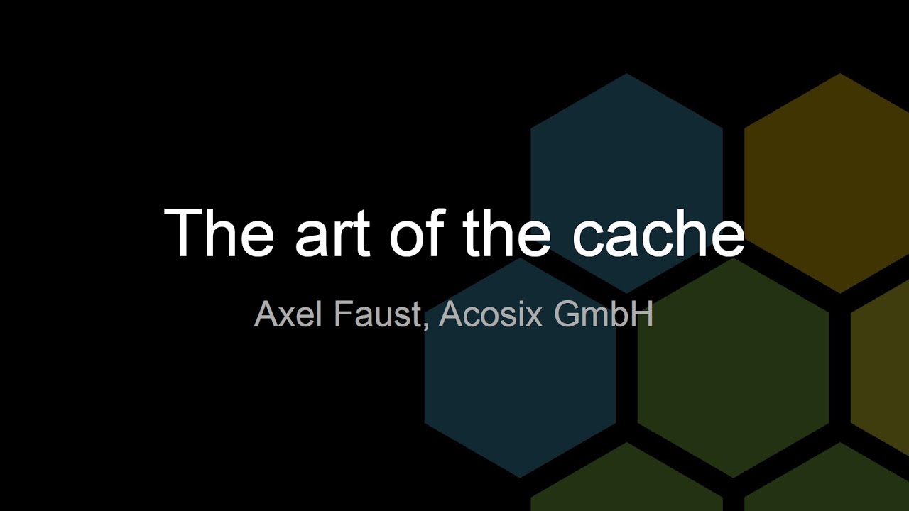 [BeeCon 2017] - Axel Faust - The art of the cache - YouTube