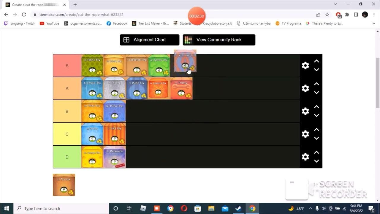 cut the box rope tier list . YouTube