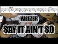 Weezer Say It Ain T So Drum Cover With SHEET MUSIC 