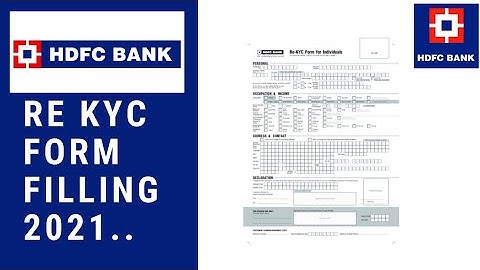 How to fill HDFC Re KYC Form ?  | HDFC re kyc form kaise bhare ? | hdfc Re kyc individuals |