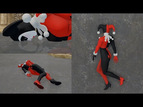 【MMD Ryona リョナ】Harley Quinn face down KO pose