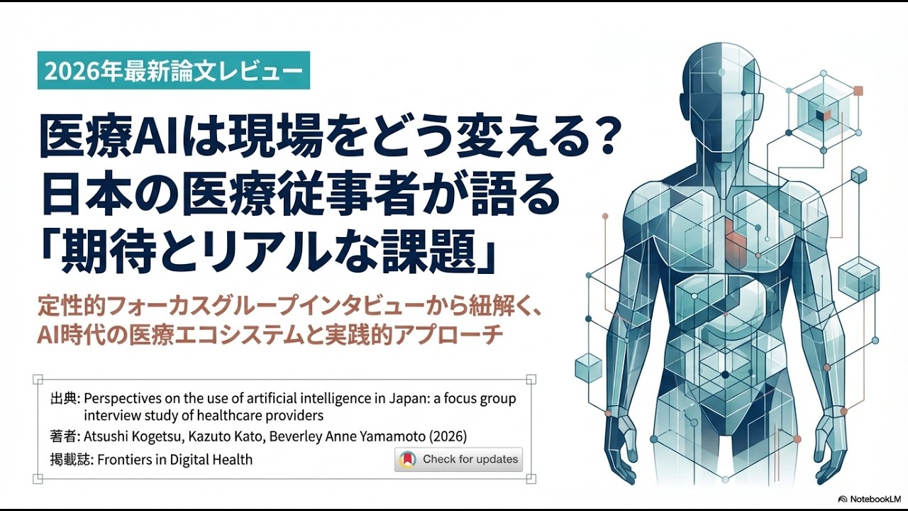 2026最新論文】医療AIは現場をどう変える？日本の医療従事者が語る