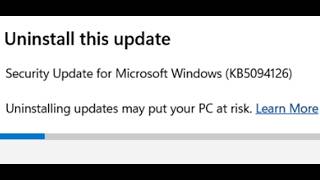 How To Uninstall KB5094126 Update On Windows 11