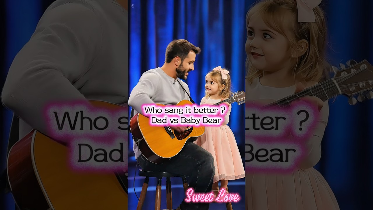 Father and son perform on stage together  A very classic English song! 