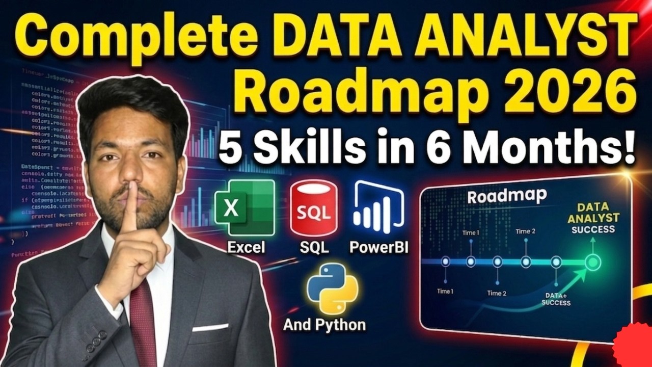 Complete Data Analyst Roadmap 2026 | Excel, Power BI, SQL & Python ...